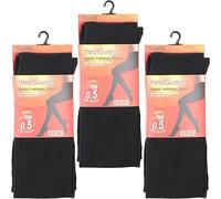 KAV 3 Pairs Womens Heat Thermal Tights Black 140 Denier 0.5 TOG Warm Winter Accessory - Tights for Women - Winter Bottoms Tights - Black - L