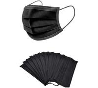 Kav 3 Ply Disposable Face Masks, Face Covering, High Filterability, Suitable For Sensitive Skin Breathable Face Mask (Black)
