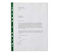 KAV - 300 pcs/Sheets of Green Stripe Heavy Duty High Quality Punched Punch Pocket Polypropylene Top