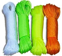 KAV 30M Twisted 3mm Cord String 1 Pc Random Coloured Nylon Rope | Size: 1 Pack KAV Multicolor 1 Pack