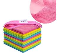 Kav 32X32Cm Microfibre Towel For Cleaning - Reusable Ultra Absorbent Lint Free Multipurpose Towle - Pack Of 4 In Vibrant Colors