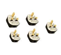 KAV 5X 13 AMP Plugs 3 pin Fused Plug Mains Adapter Household Electric Plugs Adapter with Colour Coded Sleeves & Wiring Diagram