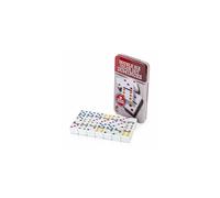 Kav 6 Colour Club Pub Dot Dominoes Game Set - 28 Double 6 Dominoes with Tin Box