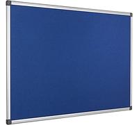 KAV 60 cm x 45cm Aluminium Felt Frame Notice Pin Board - Notice Board Bulletin Frame for Office, School, Bedroom, Memo, and Home (Blue)
