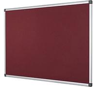 KAV 60 cm x 45cm Aluminium Frame Felt Notice Pin Board - Notice Board Bulletin Frame for Office, School, Bedroom, Memo, and Home (Burgandy)