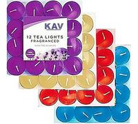 Kav 60 Pack Fragranced Tealight Candle For Weddings Christmas Spa Home Décor Fresh Berries Wild Lavender Vanilla Mountain Spring