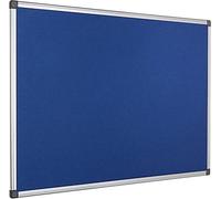 Kav 60Cm X 45Cm Aluminium Felt Frame Notice Pin Board - Notice Board Bulletin Frame For Office, School, Memo, And Home (Blue)