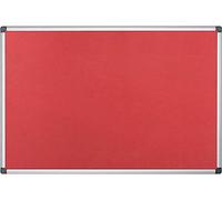 Kav 60Cm X 45Cm Aluminium Frame Felt Notice Pin Board - Notice Board Bulletin Frame For Office, School, Memo, And Home (Red)