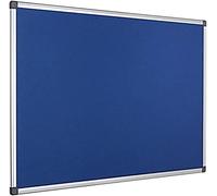 KAV 900 x 600mm Aluminium Frame Notice Pin Board - Felt Notice Board Bulletin Frame for Office, School, Bedroom, Memo, and Home (Blue)