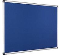 Kav 900 X 600mm Aluminium Frame Notice Pin Board - Felt Notice Board Bulletin Frame For Office, School, Memo, And Home (Blue)
