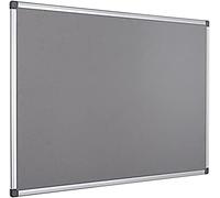 KAV 900 x 600mm Aluminium Frame Notice Pin Board - Felt Notice Board Bulletin Frame for Office, School, Bedroom, Memo, and Home (Grey)