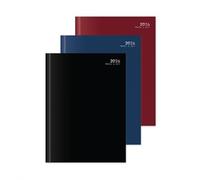 KAV A4 Page-a-Day Classic Diary 2026 - Assorted Colours x1 - Full Page Weekends, Hardcover Planner with Ribbon Bookmark, Hourly Slots, Year Planners & Useful Reference Pages