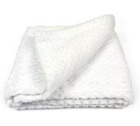 Kav Baby Polyester Blanket For Girl/boy Super Soft Plain Design Wrap For Newborn Babies, Toddlers, Infants 75X100 Cm (White)
