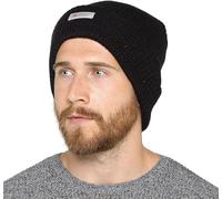 KAV Beanie Hat Knitted Winter Hat with Built-in LED Light, Hands-Free Visibility for Workwear, Jogging, Dog Walking, Fishing & Camping - Mens-Black-GL219 - 10-13 Years