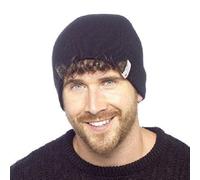 KAV Beanie Hat Knitted Winter Hat with Built-in LED Light, Hands-Free Visibility for Workwear, Jogging, Dog Walking, Fishing & Camping - Mens-Black-GL389 - One Size