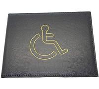 KAV- Black (Faux) Leather Disabled Parking Permit Holder - Ideal for All Your Badges