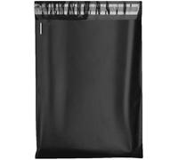 Kav Black Mailing Postal Bags 100 Pack - Strong Poly Mailers, Tear Resistant, Waterproof Courier Bag (25 X 35 Cm / 10" X 13.8")