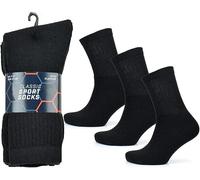 KAV Black Sports Socks for Men, 10 Pack UK Sizes 7-11 Moisture-Wicking Bland with Polycotton and Elastane - Athletic Sport Sock for Running, Training