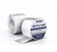 Kav Butyl Tape 2" X 16.4 Ft Waterproof Weatherproof Self Adhesive Leak Repair Tape Uv Resistant Flexible Butyl Rubber Tape