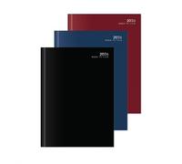 KAV Classic A4 WTV Appointment Diary 2026 - Weekly Hourly Planner - Assorted Colours x1 - Foil Text Cover, Hardcover with Ribbon Bookmark - Work & Holiday Planner, Notes & Reference Pages