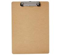 Kav Clipboards 10 Pack, Low Profile Clip Hardboard With Sturdy Spring Grip & Concealed Hanging Hole, Durable Wooden Clip Boards