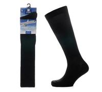 KAV Compression Socks for Men & Women - Ideal Flight Socks for Long Haul Flights, DVT Prevention, Travel Comfort, Diabetic Support, Compression KAV Black Standard