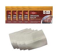 KAV Dragon Balm Aromatic Herbal Pain Relief Pack of 5 with 15 Heating Patch for Back Joint Pains Relief Health Body Care
