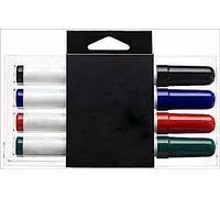 KAV Dry Erase Pens for Office, Schools, and Home - Non-Toxic Ink - All-in-One Design with Dry Wipe Eraser - Stylish Markers for Whiteboards, Flipcharts, and Notice Boards - Pack of 4