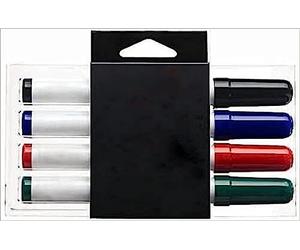 KAV Dry Erase Pens for Office, Schools, and Home - Non-Toxic Ink - All-in-One Design with Dry Wipe Eraser - Stylish Markers for Whiteboards, Flipcharts, and Notice Boards - Pack of 4