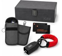KAV Faraday Box Steering Wheel Lock Signal Blocking Bundle With 2 Faraday Pouches 2 Rfid Nfc Blocking Cards Keyless Entry Security