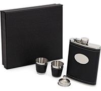 Kav Flask Set With Gift Box 8 Oz With Funnel And 2 Schnapps Cups Convenient To Carry Stainless Steel Hip Bottle Anti Rust