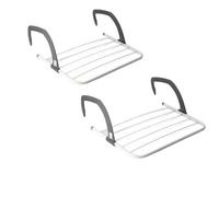 Kav Foldable Indoor Cloth Airer Drying Radiator 5 Bars With Waterproof Adjustable Arms Space-Saving Camping Drying Rack ,pack Of 2