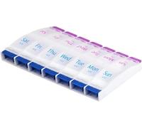 KAV Food Graded Pill Box 7 Days AM-PM Medicine Storage Organiser, BPA Free 14 Compartments Tablet Dispenser Reminder for Supplements, Vitamins and Fish Oil