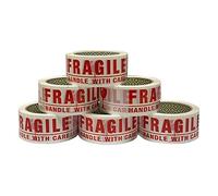 KAV - Fragile packing tape Super Strong & Low Noise Fragile Tape for Boxes & packing Heavy Duty Packaging Tape, Tape Pack - 48mm x 66m - Pack of 36