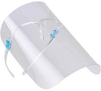 KAV® Full Face Protector Shield Visor with Glasses Frame Splash Shield. Comfortable Business Visors with Frame Glasses Cases Exclusive Transparent For Business UK Seller (3, Clear Frame)