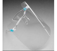 KAV® Full Face Protector Shield Visor with Glasses Frame Splash Shield. Comfortable Business Visors with Frame Glasses Cases Exclusive Transparent For Business UK Seller (6, Clear Frame)
