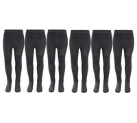 KAV Girl's 6-Pcs Smooth Cotton Tights Leggings in Grey | Size: 9-10 Years KAV Grey 9-10 Years