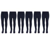 KAV Girl's 6-Pcs Smooth Cotton Tights Leggings in Navy | Size: 5-6 Years KAV Navy 5-6 Years