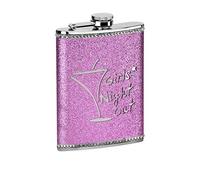 KAV- Girls Night Out Glitter Hip Flask, 8 oz - Hot Pink
