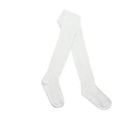 KAV Girl's Smooth Cotton Tights Leggings in White | Size: 11-12 Years KAV White 11-12 Years