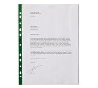 KAV Heavy Duty Green A4 Punched Pockets - Pack of 100 Clear Sleeves, 90 Micron Poly Pockets, Acid-Free Folders, Wallets, Ring Binders - Durable & Reinforced Filing Portfolio for Documents