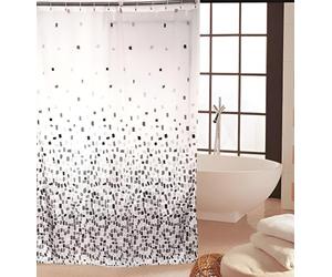 KAV Hihj Quality Polyester Fabric Shower Mould and Mildew Resistant Curtain 180 x 180 cm (71 x 71 Inch) Tiles Patterned (Choose Colour from Drop Down menu) (Grey Mosaic, 1), Measures