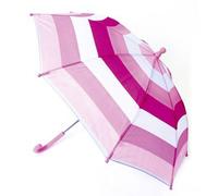 Kav Kids Auto Striped Umbrella Durable 170T Taslon Fabric Child-Friendly Stylish And Vibrant Design (Striped Pink)