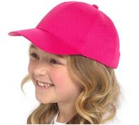 KAV Kids Baseball Cap - Adjustable Hat for Boys and Girls - Sun Protection Hat for Kids Outdoor Activities - Unisex Youth Sports Hat, Running Cap - Fuchsia
