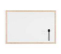 Kav-Kids Magnetic Notice Board White Board Dry Wipe Boards Whiteboard With Wooden Frame With Pen And Magnets(300X400mm)