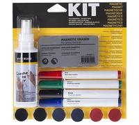 KAV - Kids Magnetic Notice Board White Board | Dry Wipe Boards | Wipe Board | to do List whiteboard with Wooden Frame (Magnetic Whiteboard Kit)