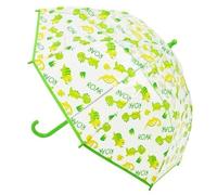 KAV Kids Striped Dome Umbrella - Auto Open, Lightweight Rain Umbrella for Boys & Girls, Windproof & Waterproof, Durable Canopy, Easy Carry Perfect for School, Travel & Outdoor Use - Mini Dinosaur