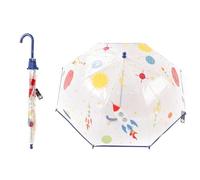 KAV Kids Striped Dome Umbrella - Lightweight, Auto-Open, Windproof & Waterproof Parasol for Boys & Girls - Durable, Stylish, Easy to Carry & Perfect for School, Travel, and Outdoor - Space