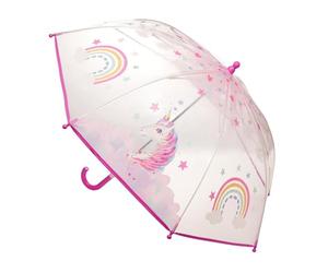 KAV Kids Striped Dome Umbrella - Lightweight, Auto-Open, Windproof & Waterproof Parasol for Boys & Girls - Durable, Stylish, Easy to Carry & Perfect for School, Travel, and Outdoor