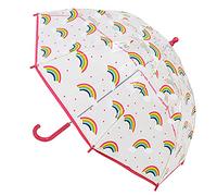 KAV Kids Transparent School Umbrella Boys and Girls - Sweet, Beautiful, Lightweight Design Dome Parasol for Your Child